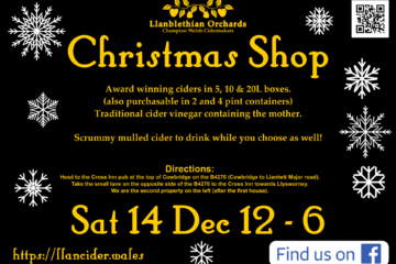 2019 Christmas Shop Poster Llanblethian Orchards