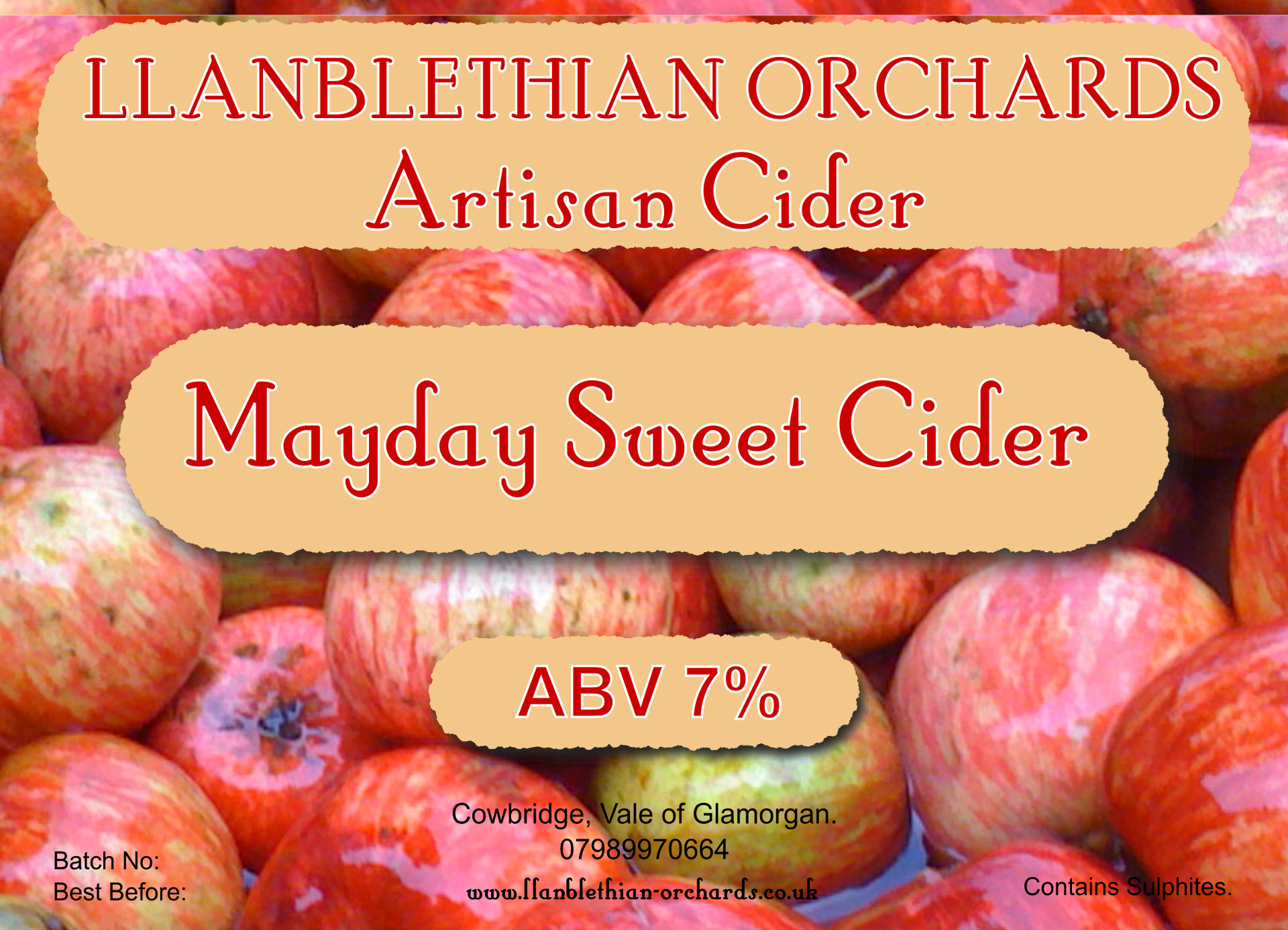 Early label design 2013 for ay day cider cowbridge