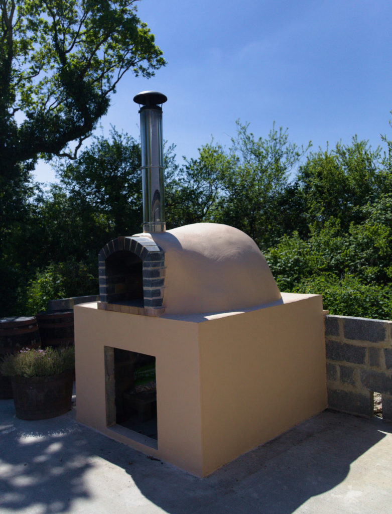 Wood-fired pizza oven painted and ready to go cowbridge vale fo glamorgan